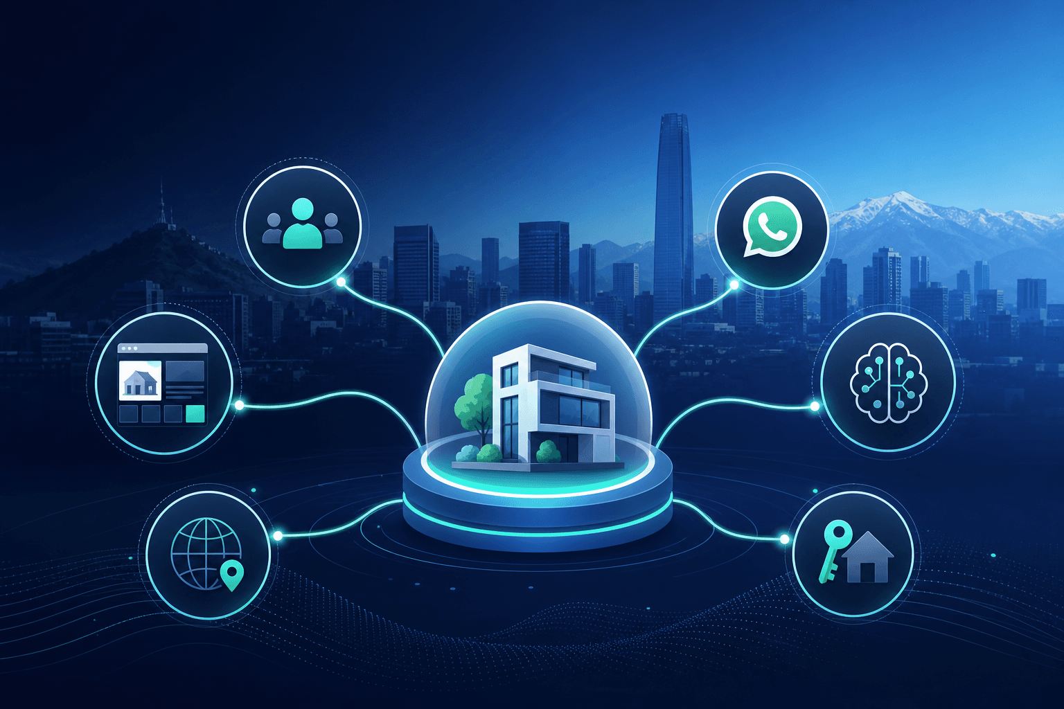 Inmobiliaria híbrida Chile: ecosistema digital integral para corredoras modernas